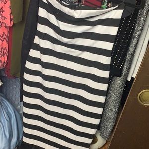 White and black dress